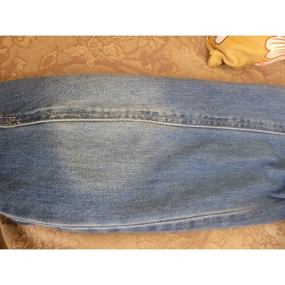 RISEN Los Angeles Streetwear Denim Jacket with Attached Grey Hoodie - Size S - Picture 11 of 11